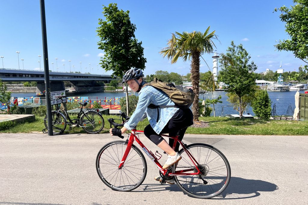 Rennrad Donauinsel