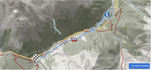 Bergwelten WildeWasserWeg Route