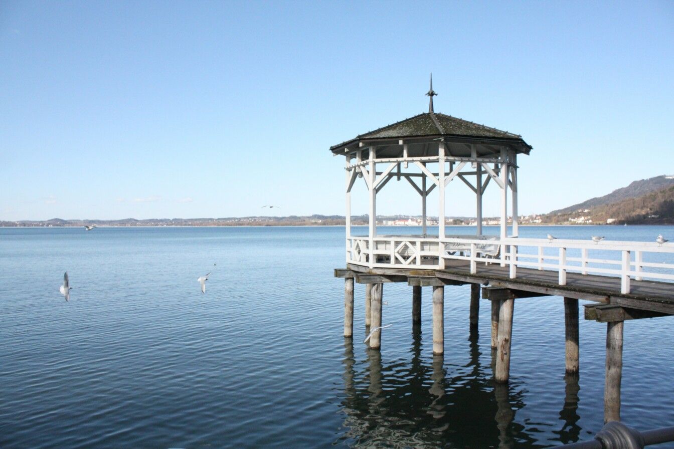 Fischersteg am Bodensee in Bregenz