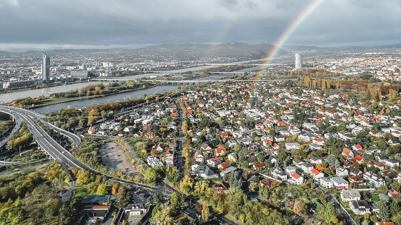 Der Blick über Wien vom Donauturm, 1220