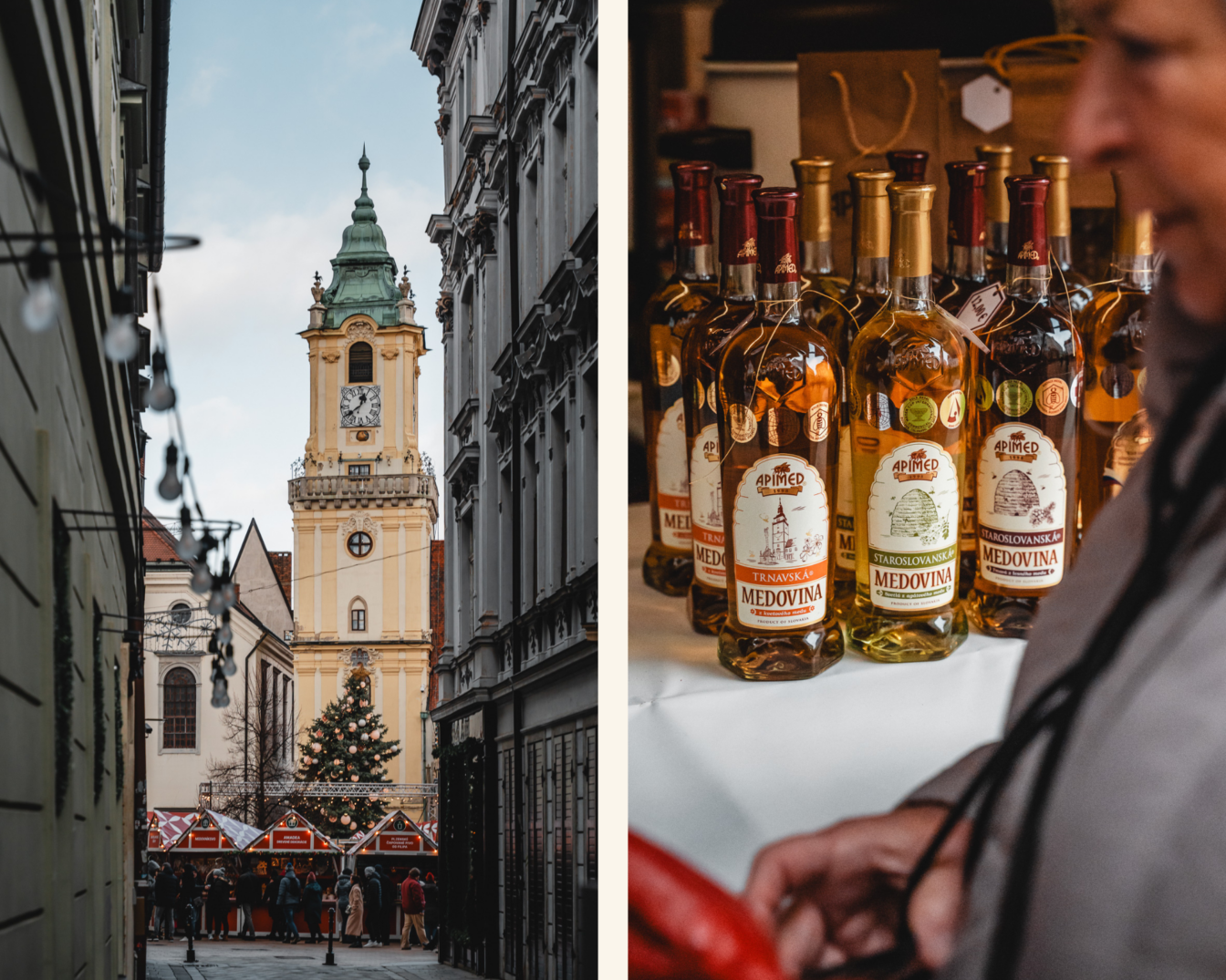 Weihnachtsmarkt auf dem Hauptplatz in Bratislava