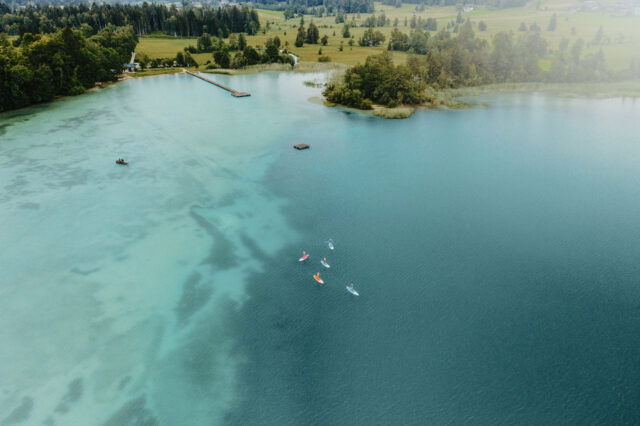 Fuschlsee in Salzburg mit SUP im Sommer