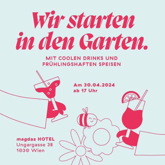 Flyer "Wir starten in den Garten", Magdas Hotel 2024
