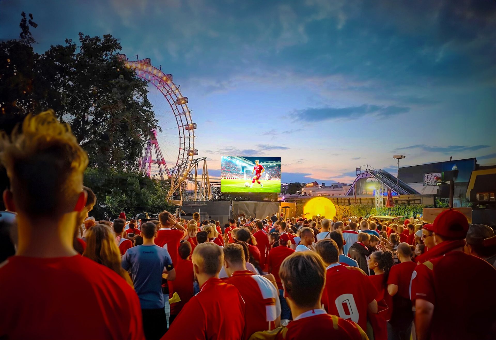 Public viewing in Vienna of the 2024 European soccer championship