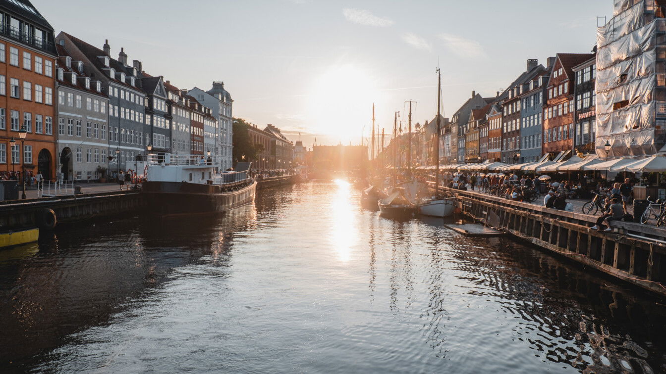 Nyhavn bei Sonnenuntergang