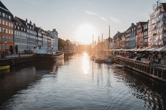 Nyhavn bei Sonnenuntergang