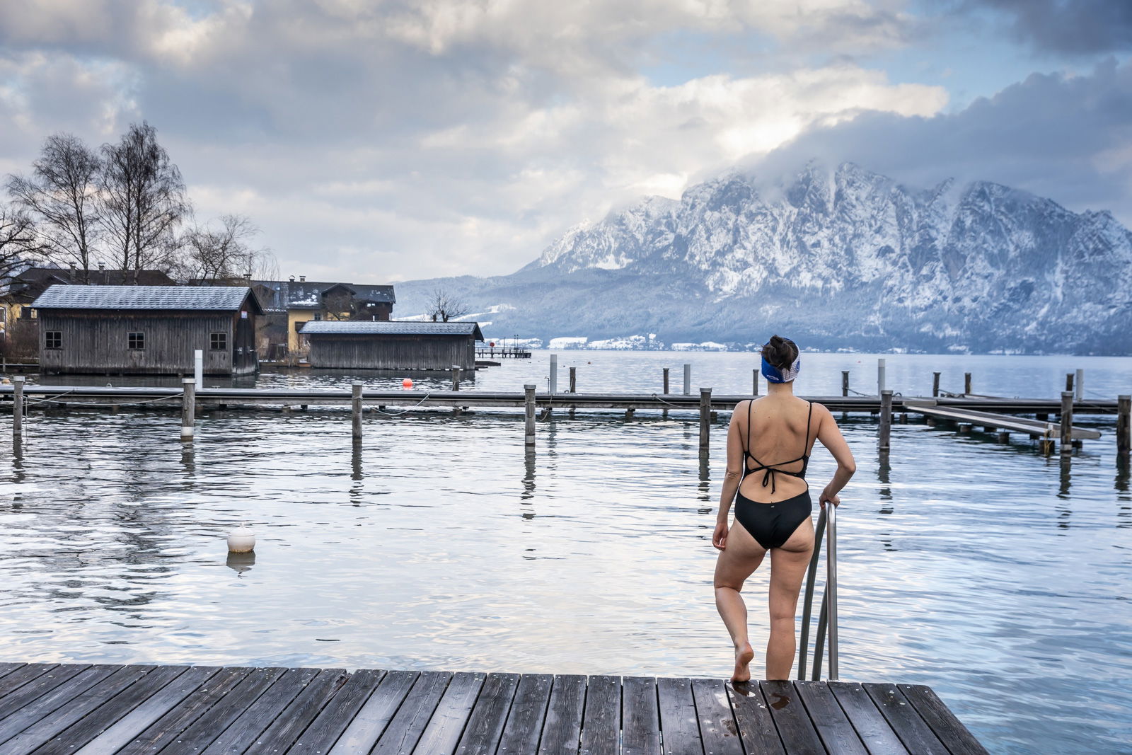 Eisbaden Attersee