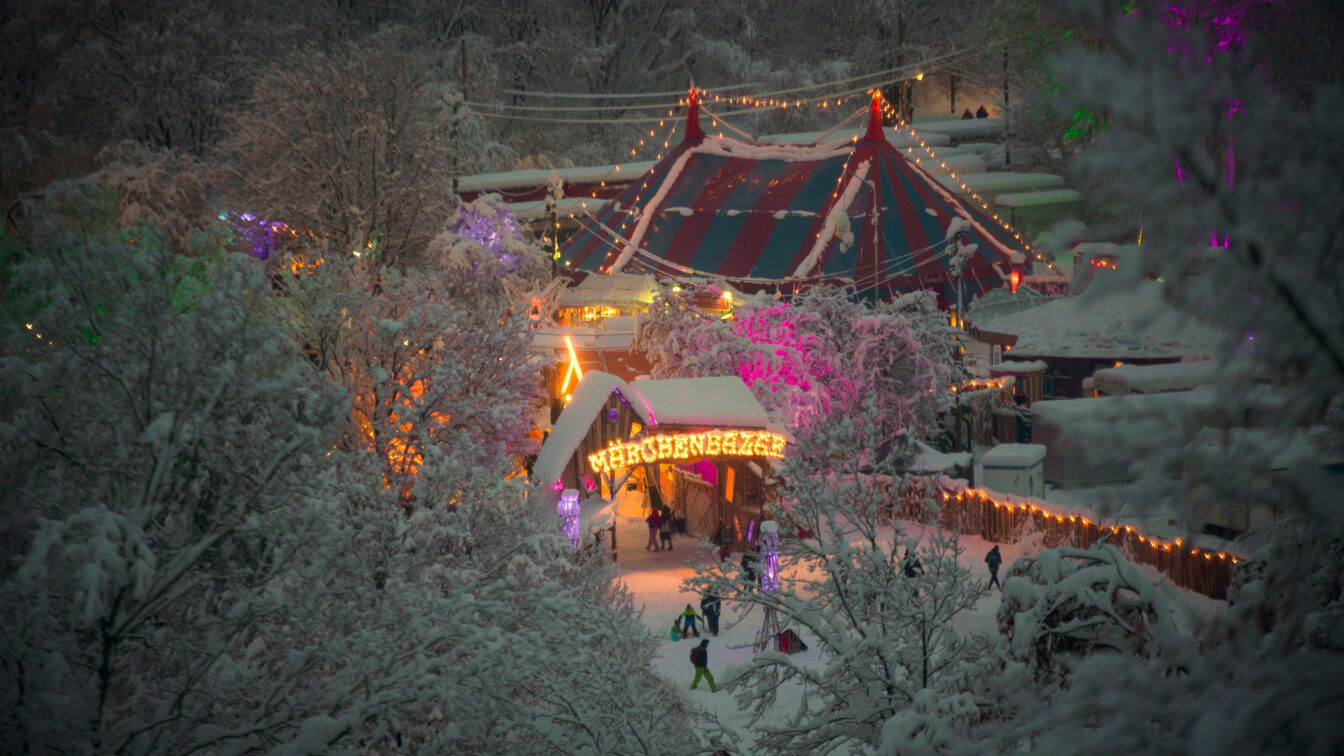 Zelt Schnee Weihnachten Olympiapark