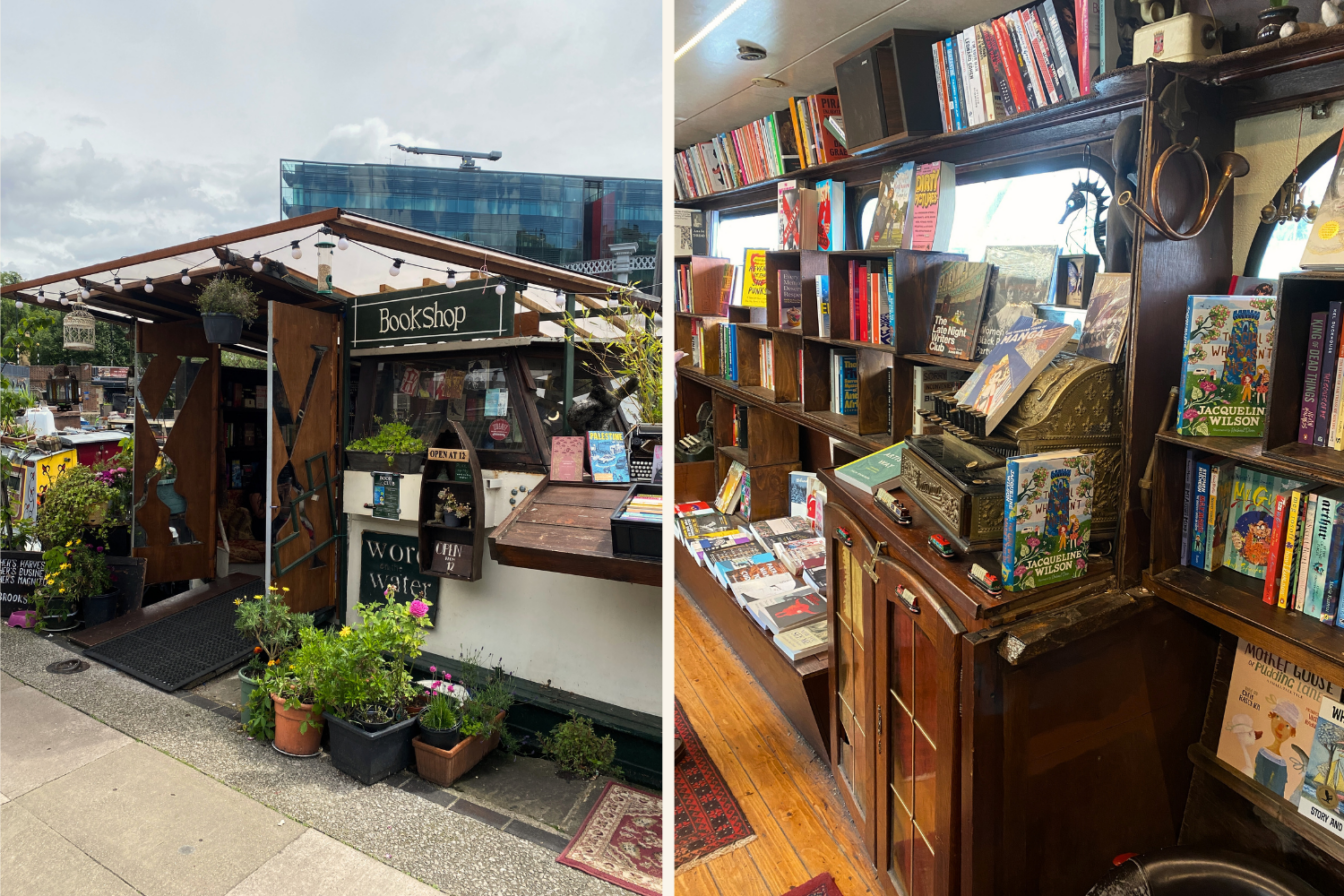 Buchshop direkt auf dem Wasser