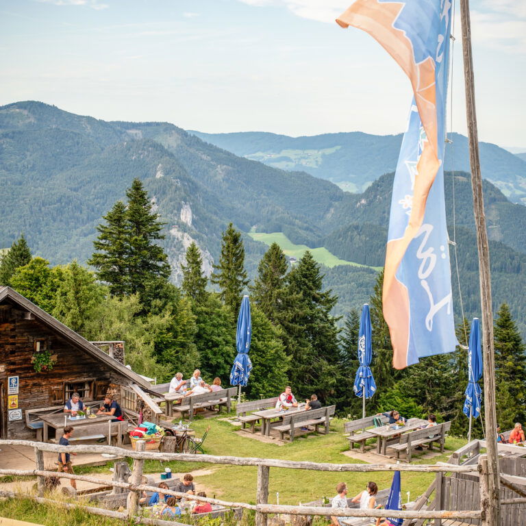 (c) Martin Oberlohr Die Lärchenhütte am Zwölferhorn.