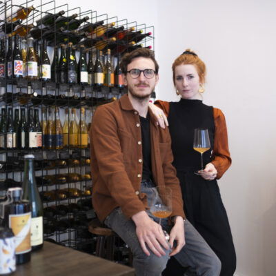 Die Gründer*innen von kein & low in Wien: Lucas Matthies und Friederike Duhme.